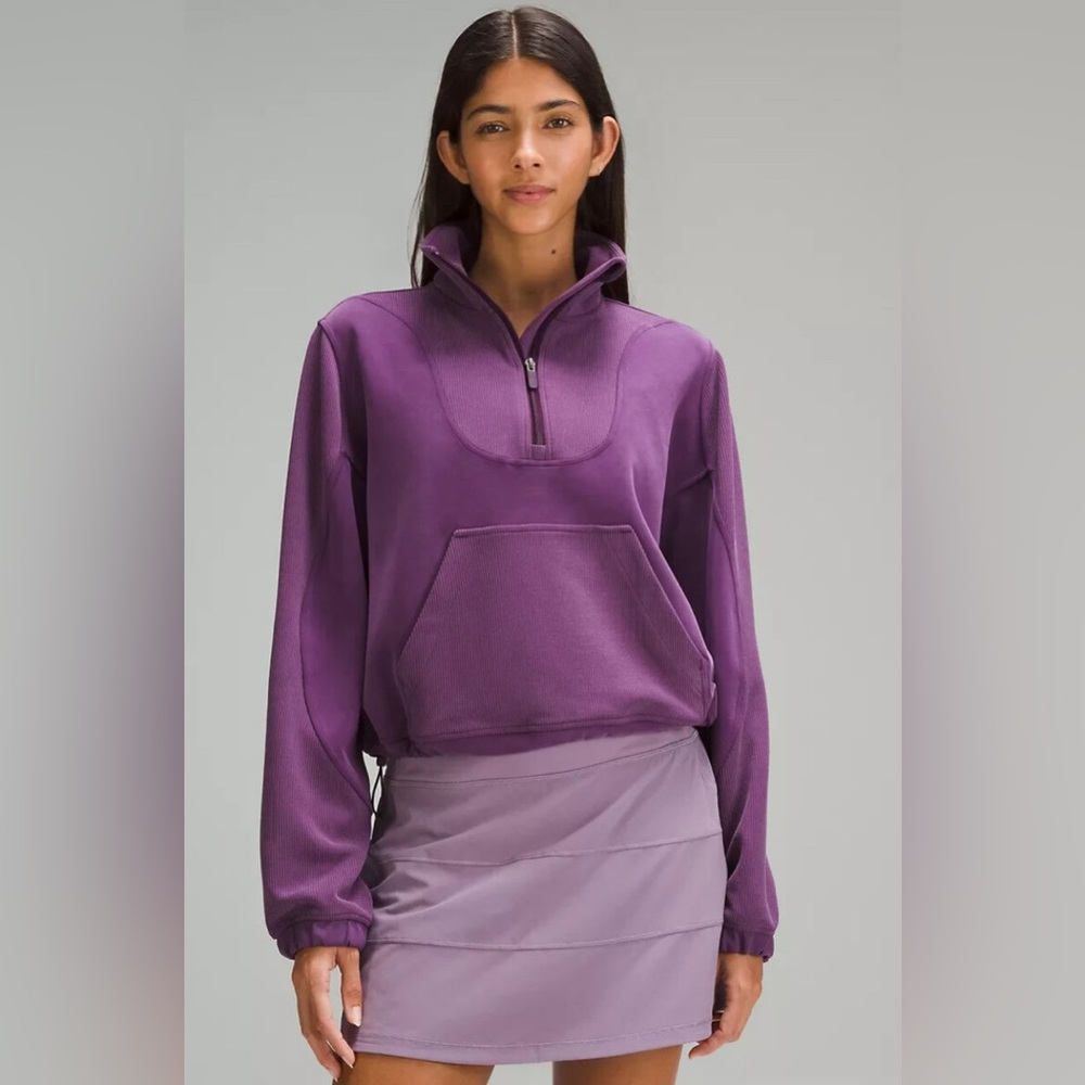 Brand new! Lululemon brushed softstreme ribbed half zip